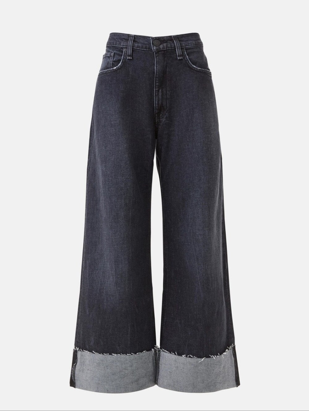 Hudson Petite Jodie Cuffed Wide Leg Jeans Denim Size 28